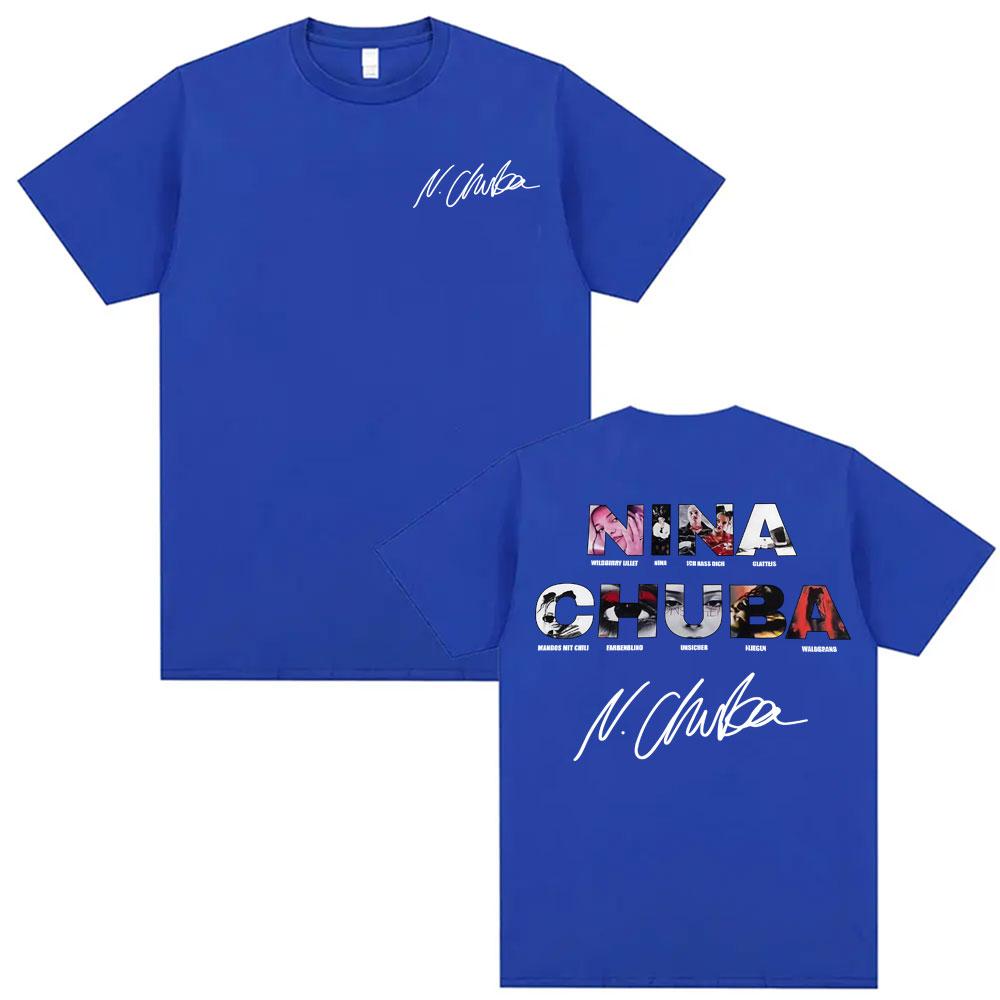 Singer Nina Chuba Album Tour 2025 Cover Tshirt Men Women Fashion Vintage Short Sleeve Tee Shirt Summer ONeck Loose Shirt Tops