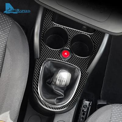Real Soft Carbon Fiber Sticker LHD RHD For Seat Altea 2004-2009 2010 2011 2012 2013 2014 2015 2016 Car Gear Shift Frame Panel