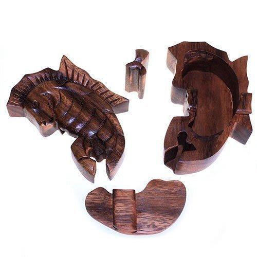 Wooden Puzzle Box, Seahorse