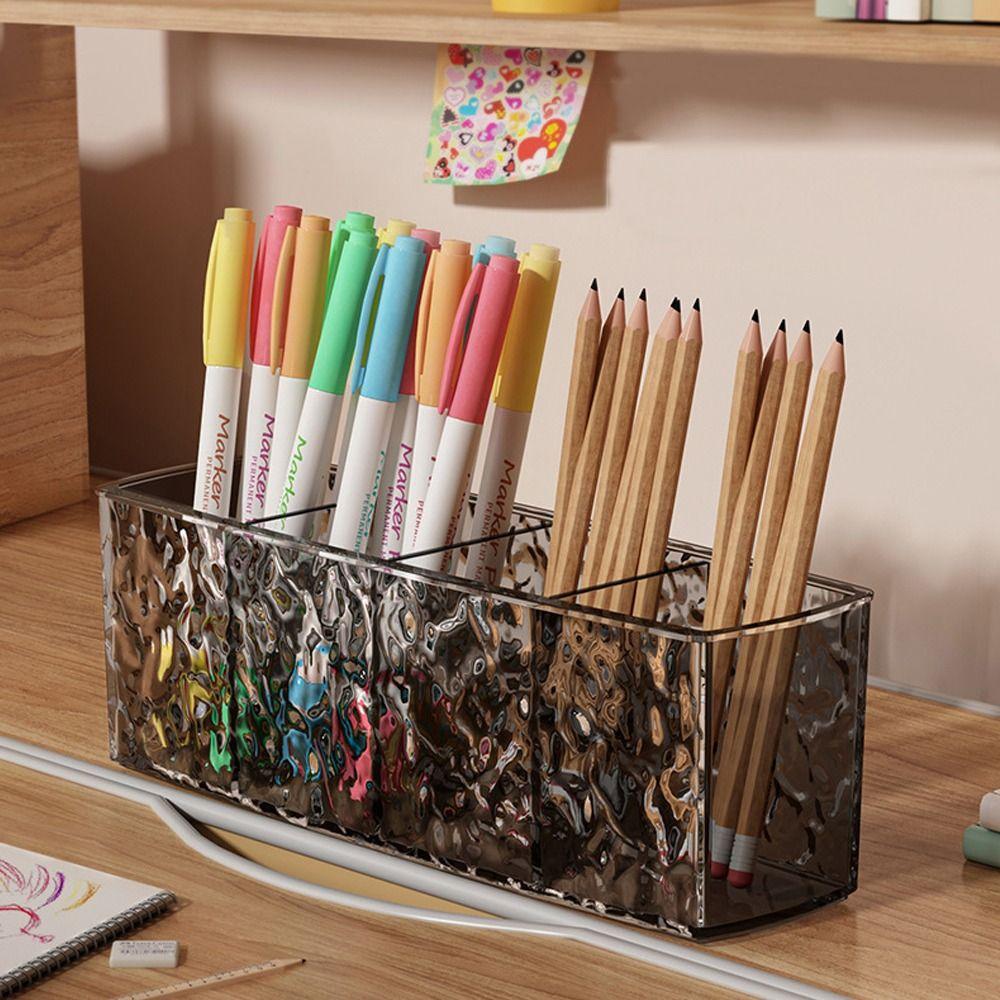 Large Capacity Desk Cosmetic Storage Box Acrylic Lipstick Eyebrow Pencil Organizer for Home Office