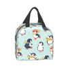 Pinguine Eislaufen Druck Brotdose Niedliches Tier Isolierte Brotdosen Wasserdichte Lunchtasche Wiederverwendbare Lunch-Tragetasche Für Büro Picknick
