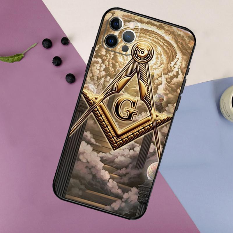 Freemasonry Logo Symbol Phone Case For iPhone 16 15 14 13 12 11 17 Pro Max 13 mini 16 Plus 16e 17 Air Bumper Cover