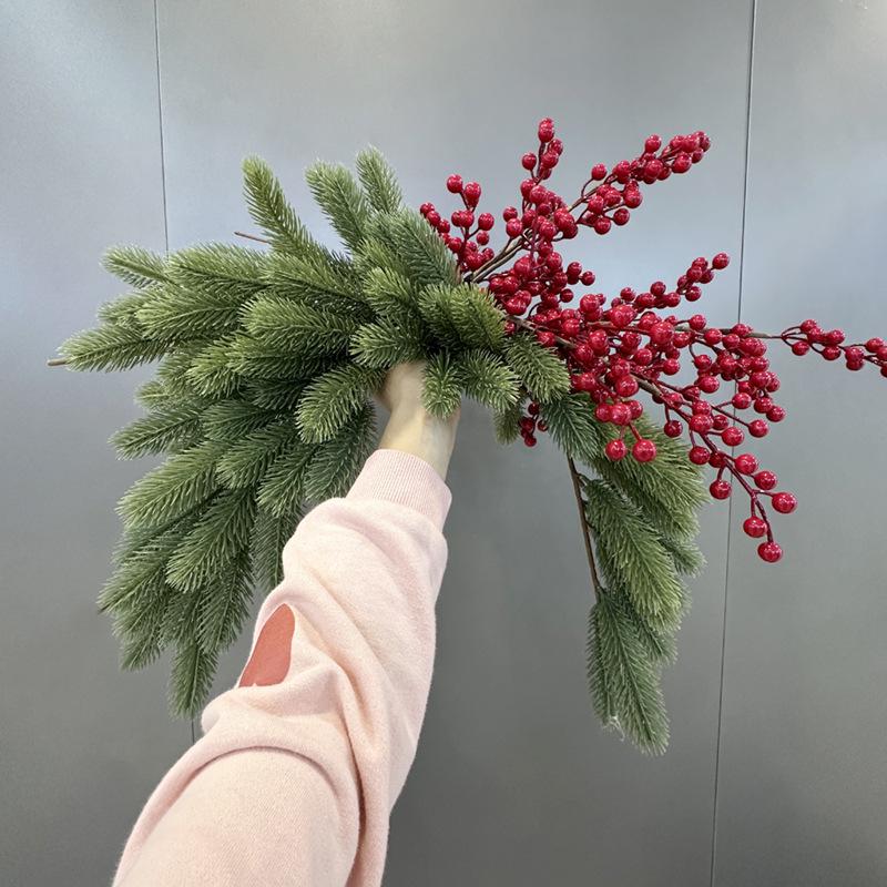 Tira de Agujas de Pino Artificial - Decoración Navideña Verde Suave