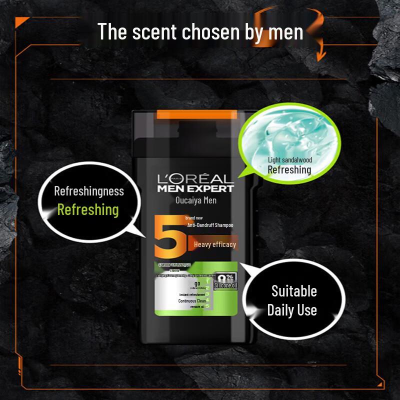 L'Oreal Men Expert Charcoal Fresh Anti-Dandruff Shampoo