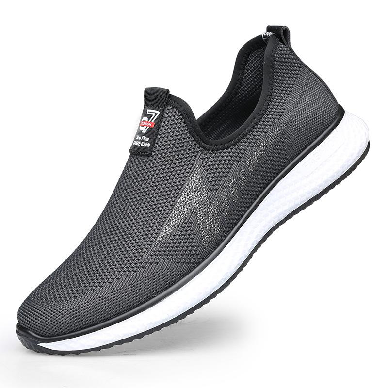 Old Man Head Men's Shoes Summer Mesh Shoes Men's Breathable Thin Mesh Shoes Versatile Mesh Trendy Shoes Lightweight Men's Shoes