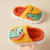 Kinderhausschuhe Indoor Baby Baumwollhausschuhe Herbst und Winter Mittel- und alte Kinder Dinosaurier Niedliche Kinderhausschuhe Mädchen Indoor Schuhe