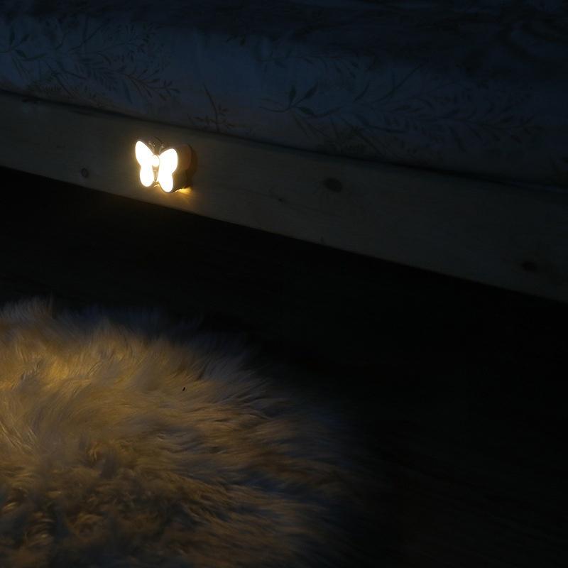 Motion Sensor Cabinet Light Butterfly Night Light With Motion Sensor Usb Rechargeable Energy Efficient Bedside Lamp Soft Glow