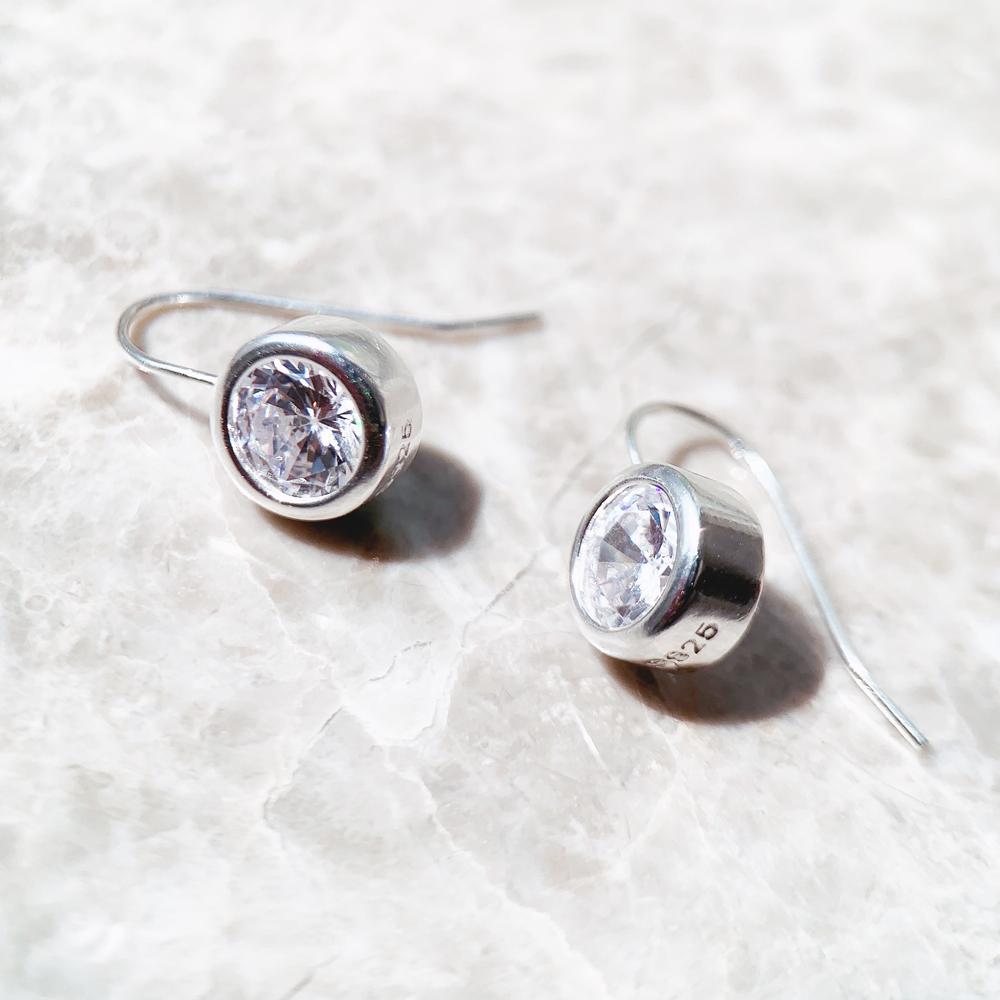 Round Swan Neck Drop Earrings Europe Style Fine Jewerly For Women Classic Gift In Solid 925 Silver