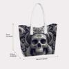 Gothic Skull Pattern Tote Bag Fashion Daily Carry Handbag for Outdoor Casual Use