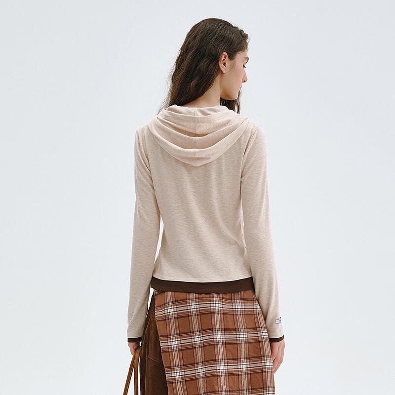 Teenie Weenie Women's Bear Logo Hooded T-Shirt