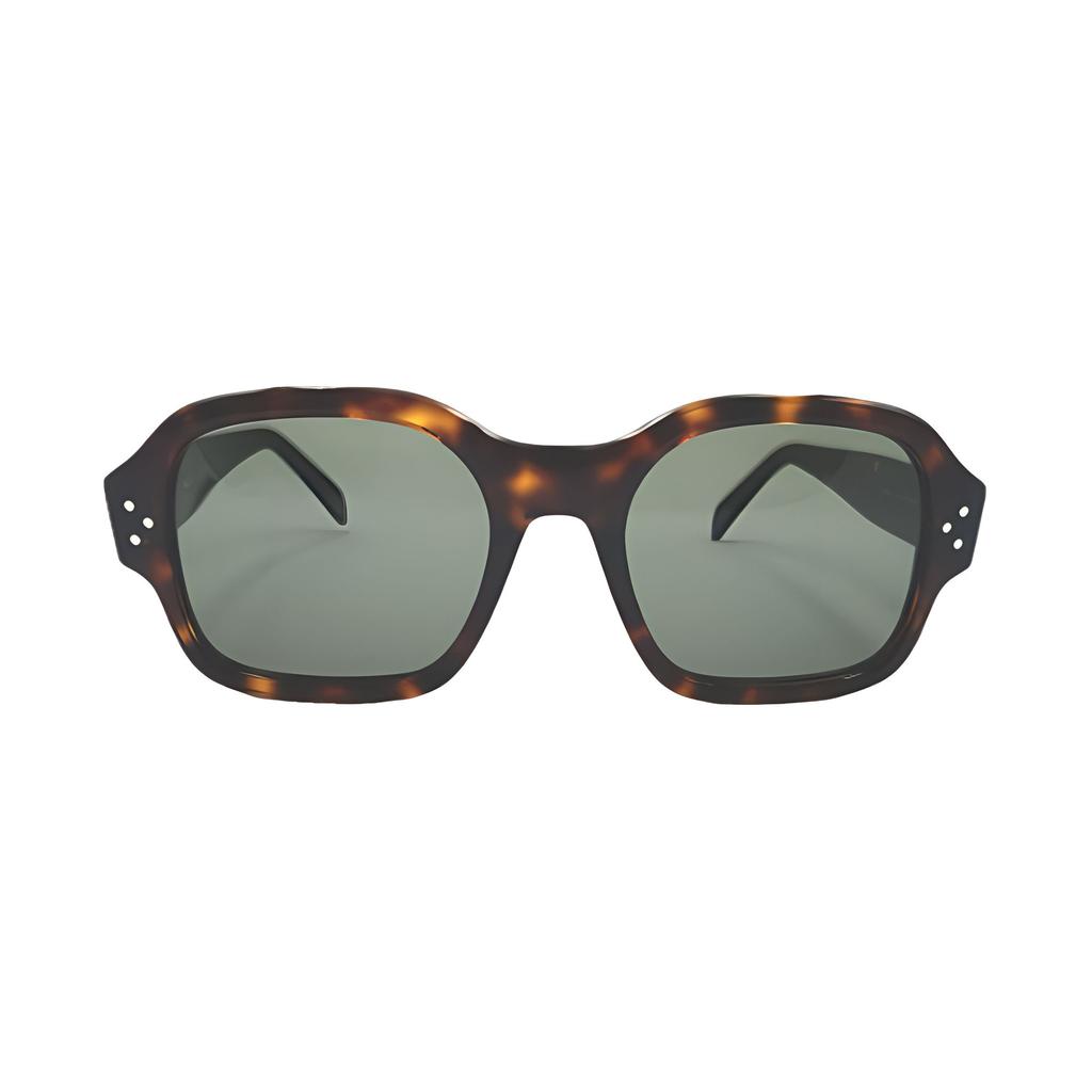 Celine Solid Lens Acetate Irregular Shape Sunglasses Unisex Sunglasses Brown CL40266U52N