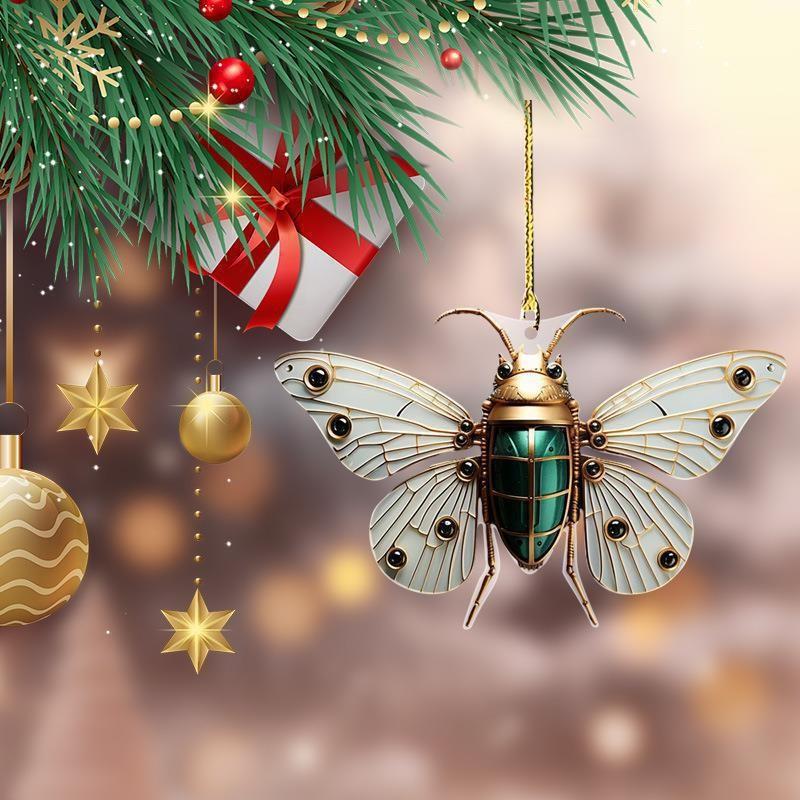 Mechanical Bee Acrylic Charm Cute Cartoon Car Decoration For Stylish Vehicle Accessories