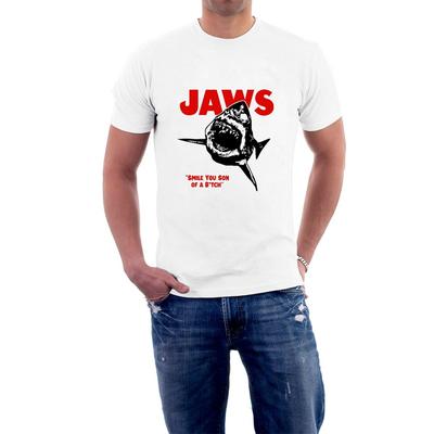 Maglietta per Fan di Lo Squalo Sorridi Figlio di Squalo Movie Tee di Sillytees