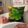 Irish Traditional Holiday Art St Patricks Day Cushion Cover Pillowcase Short Plush Invisible zipper Room Sofa Cushion Cover