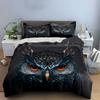 Geometric Owl Art Decor Set Multiple Sizes Kid'S And Adults' Bedroom Exquisite 3Pc Bedding Set, Gift