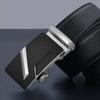Genuine Leather Men's Automatic Buckle Cowhide Belt Alloy Buckle Business Casual Trousers Belt Middle Aged and Young Belt Men