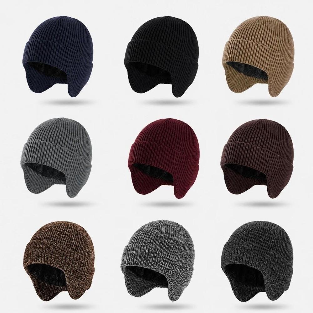 Thickened Knitted Hat Windproof Cold-proof Hat New Cycling Ski Hat Unisex
