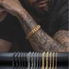 Classic Thin Cuban Chain Bracelets for Men Women,Stainless Steel Chunky Curb Chain Wristband,Classic Metal Jewelry Gift