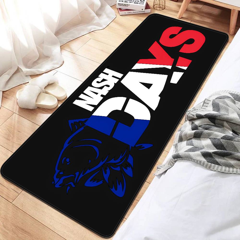 Nash Fishing Logo Floor Mat INS Style Soft Bedroom Floor House Laundry Room Mat Anti-skid Bedside Area Rugs