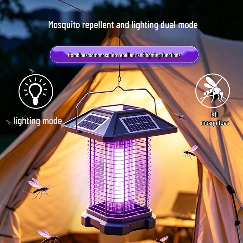 5-Sided Solar Outdoor Mosquito Killer Lamp