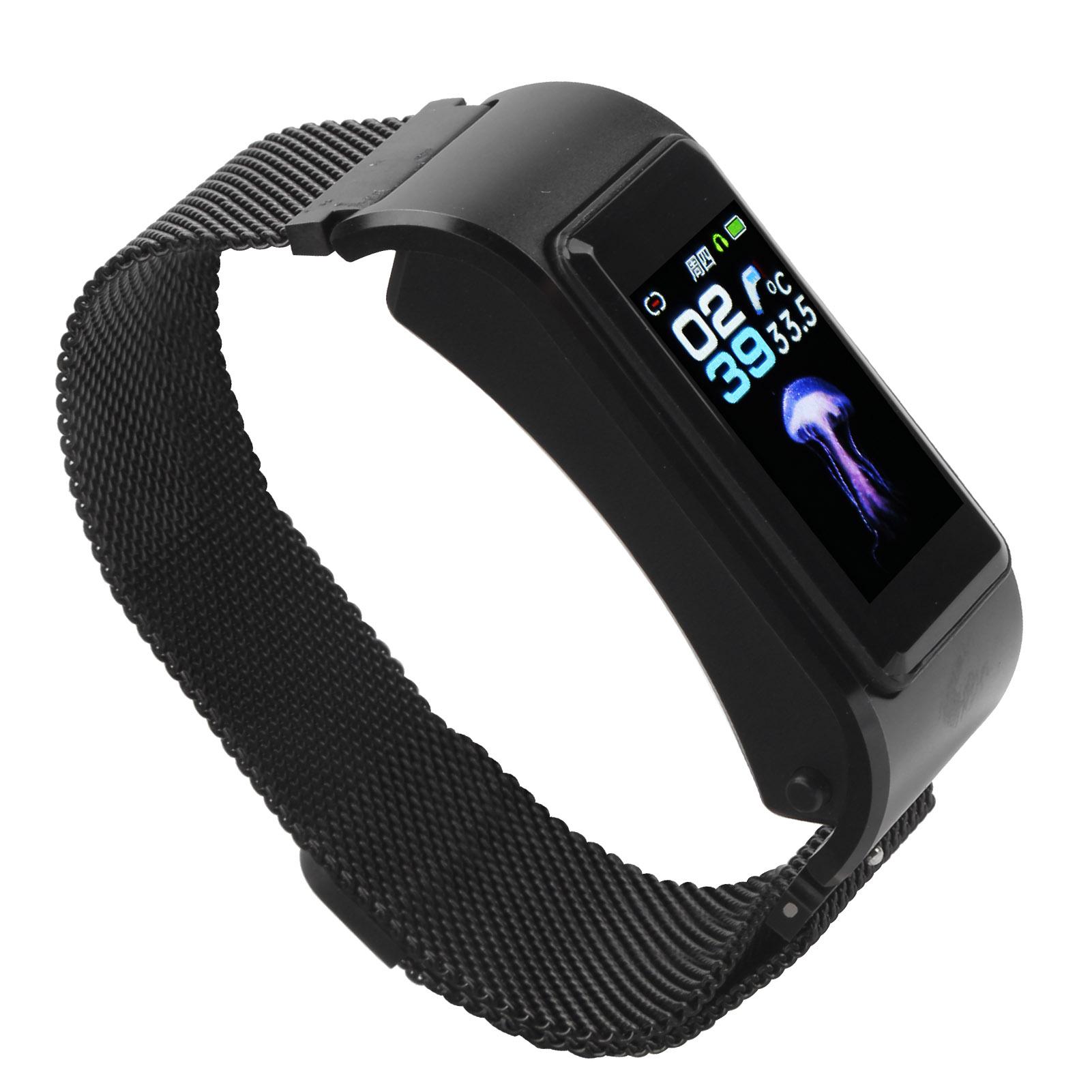 Bluetooth Earphone Bracelet Smartwatch Sports Body Temperature Monitor Wristband Fitness