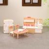 1:12 Puppenhaus Miniatur Doppeltür Kühlschrank Esstisch Möbel Modell Dekor Spielzeug