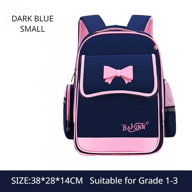 

Изысканные бантики для учеников начальной школы, школьные ранцы для девочек и мальчиков от 1 до 6 классов, рюкзак, легкая сумка для детей 6, 7, 9, 12 лет Small size синий