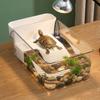 Transparant Reptielen Terrarium Zonneplaats Schildpad Zonneplatform Krab Tank Voedings Habitat