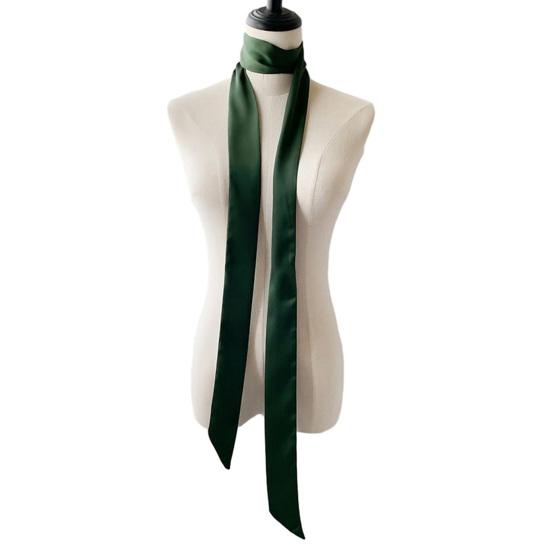 Foulard di Seta Raso Liscio Monocolore Stretta Fascia per Capelli Tocco Morbido Fascia per Capelli da Donna Sciarpa Accessorio di Moda
