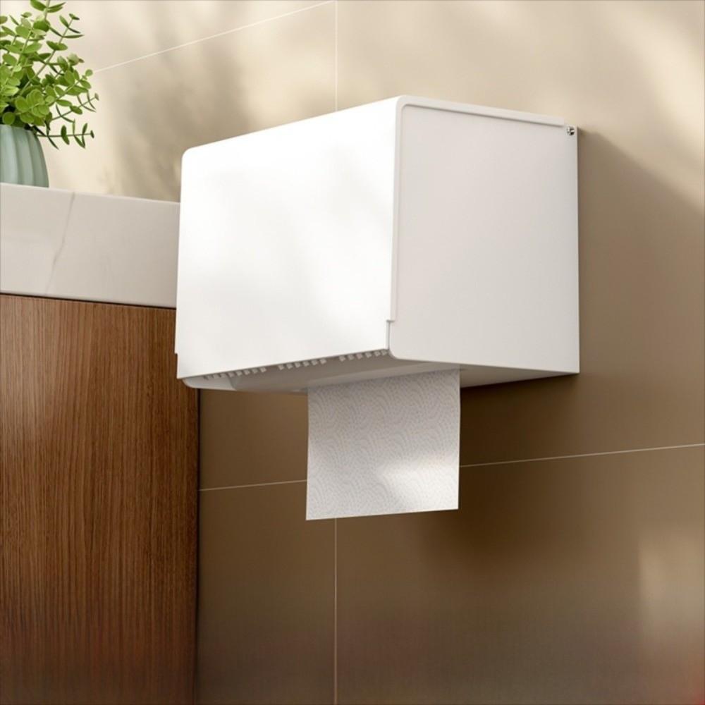 Waterproof Toilet Paper Box Wall Mounted Phone Holder Dust-proof Storage Shelf Organizer  Bathroom
