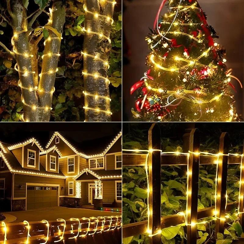 Holiday Christmas Fairy Lights Solar Powered Waterproof LED String Lights Outdoor for Garden Wedding Party Decoration