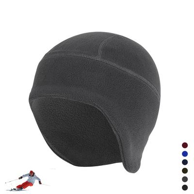 Beanie-Mützen mit Totenkopf-Futter, Fleece-Beanie-Mützen zum Laufen und Radfahren für Damen und Herren
