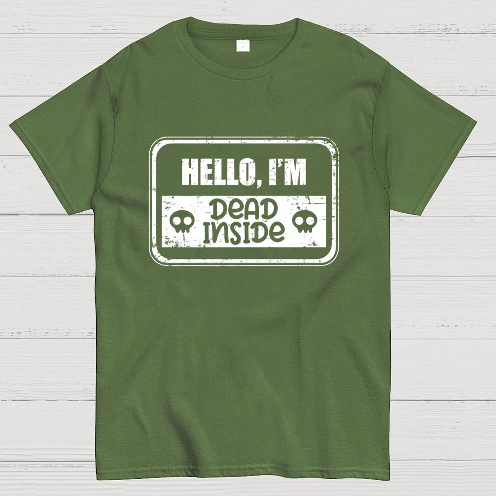 Dead Inside Unisex Cotton Summer Casual Cool Loose T-Shirt