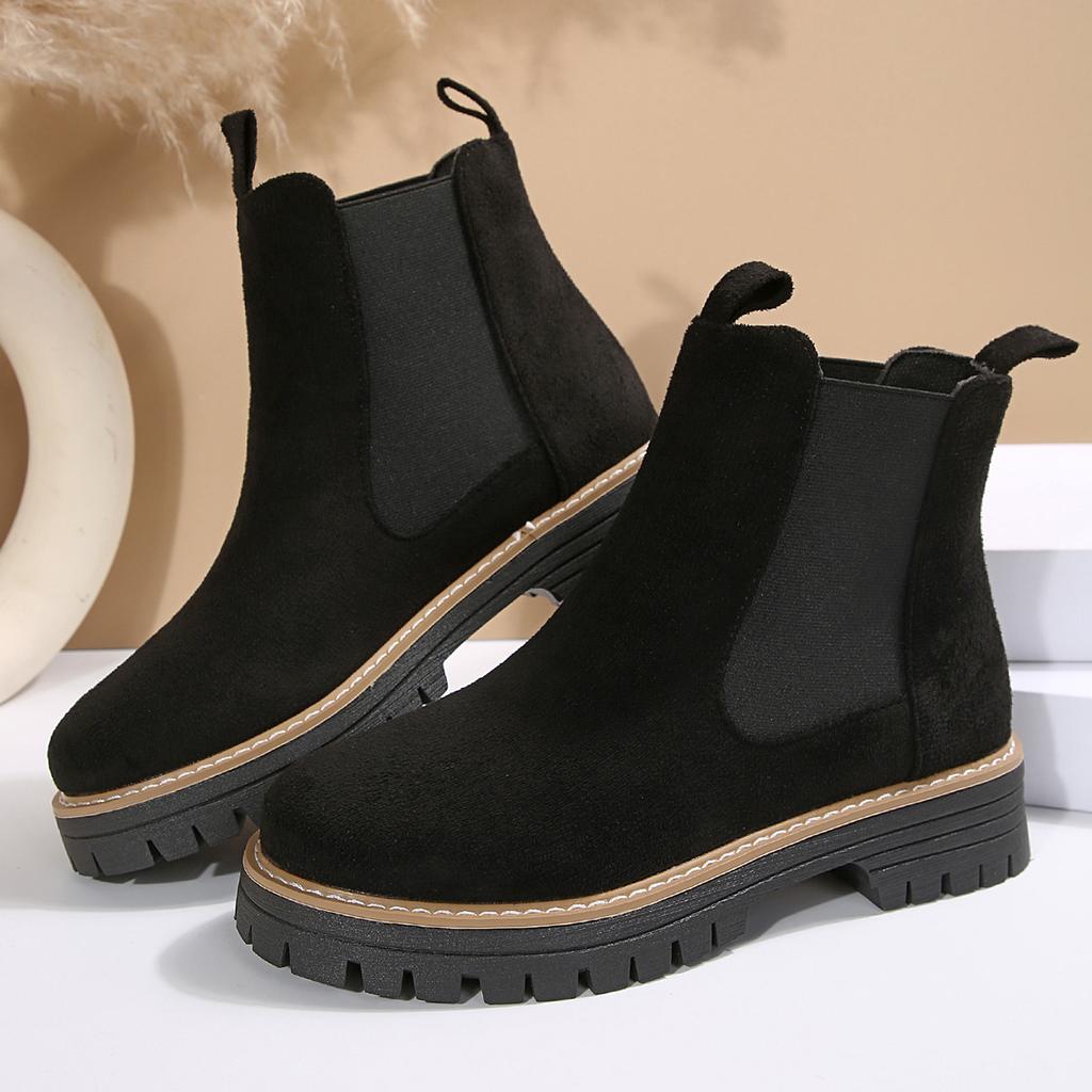 2025 neue Martin Boots Britischer Stil Ein-Pedal Kurzstiefel Herbst Plateau Tide Chelsea Boots Modetrend