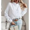 TIFICY Moda Feminina Casual Primavera Outono Estampado Listrado Manga Comprida Blusas e Camisas