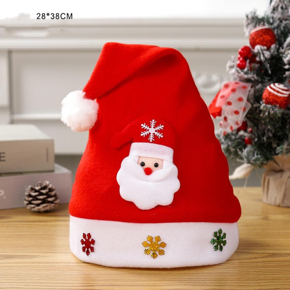 Snowman Plush Reindeers Antlers Hat Polyester Xmas Arts Hats Christmas Hat  Xmas Gift
