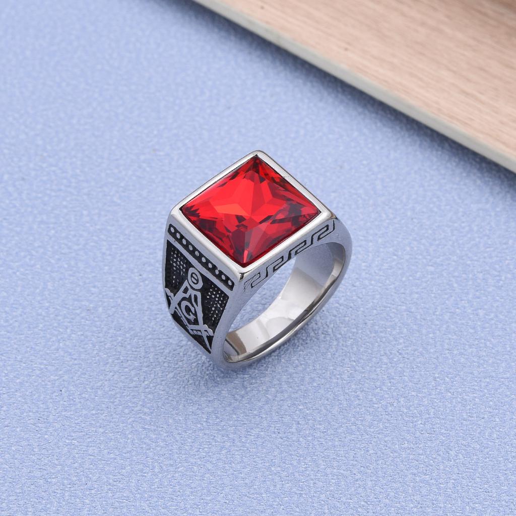 R3430 Freimaurerei Vergoldung Herren Hochwertig 316L Edelstahl Onyx Uhrenarmband Ringe Klassisch Trend Schmuckprodukt