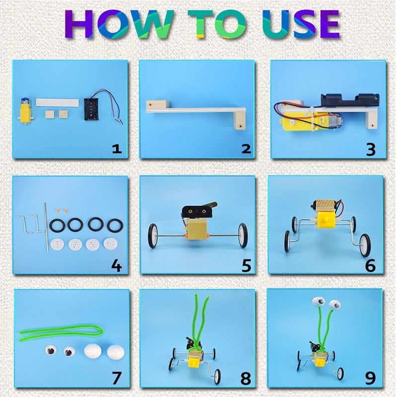 Robot Reptile Model Kits DIY Science Physics Experiment Toys for Kids Teens Handmade Assembling Educational Toy Gifts