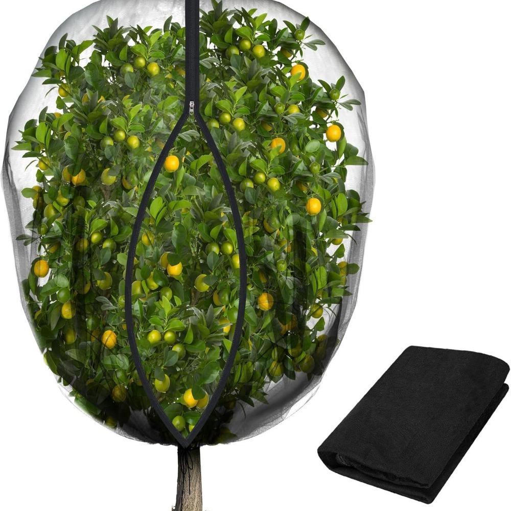 

Thickened Plant Cover Bags Drawstring Garden Netting Cover Fruit Insect Netting Vegetables Garden 47.24x55.12in чёрный