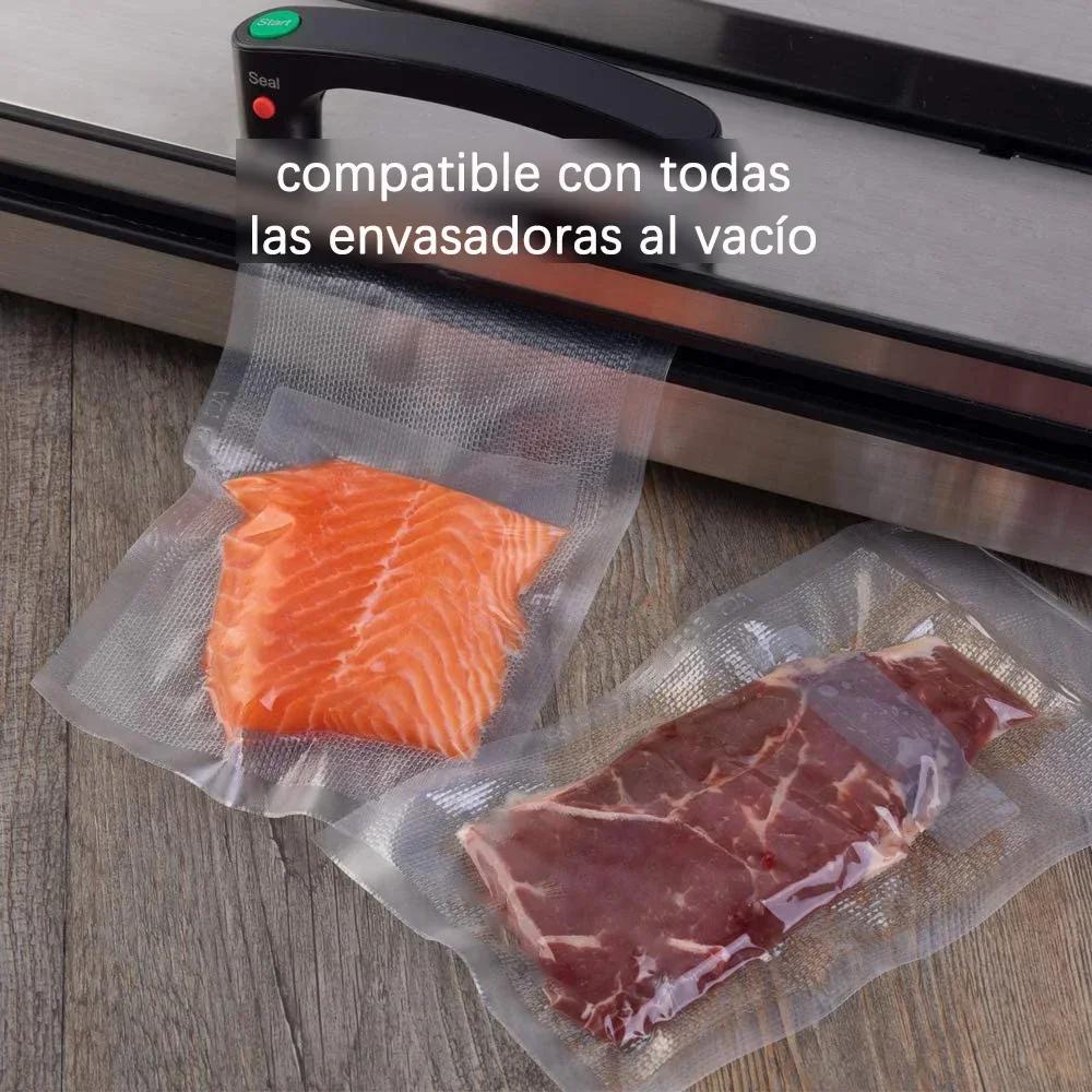 100pcs/Lot Kitchen Vacuum Sealer Bag Transparent Food Packaging Bag Fresh-Keeping Food for Food Saver Seal Storage Meal