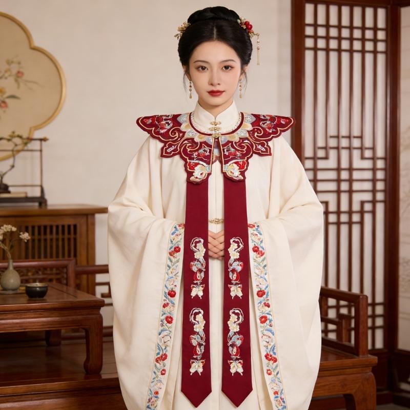 Elegant Embroidered Cloud Shoulder Scarf Fashion False Coller Flexible Costume Scarf For Weddings Parties And Prom Event