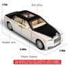 Rolls-Royce Phantom-Modellauto im Maßstab 1/32, Spielzeugauto mit Rückziehfunktion aus Zinklegierung mit Ton und Licht als Geschenk für Kinder, Jungen und Mädchen