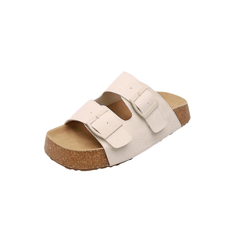 

Yang Mi Style Retro Buckle Casual Thick-Soled Leather Birkenstock Sandals for Women 39