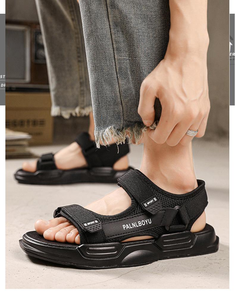 Módní sandály pánské léto 2025 nové sportovní plážové boty pánské ležérní řidičské pantofle s měkkou podrážkou protiskluzové