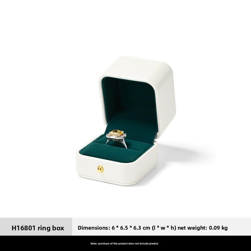 

Luxury PU Leather Jewelry Box with Velvet Interior, Ring Earring Necklace Bracelet Storage Gift Box