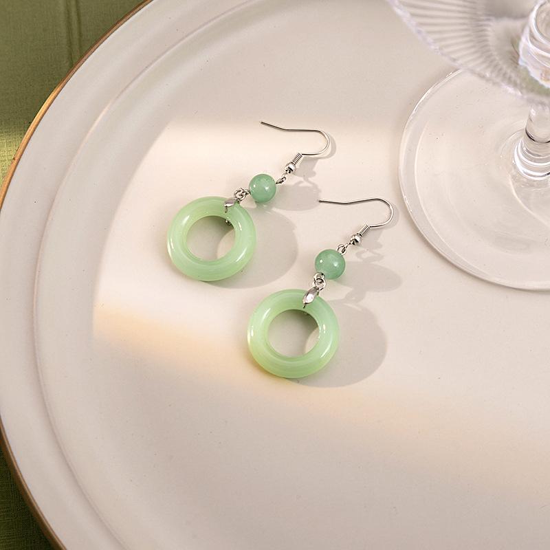 BLINGBAY Women's New Chinese Style Imitation Pearl Earrings Chinese Style Butterfly Drop-shaped Tassel Earrings Simple Hanfu Accessories Retro Jewelry