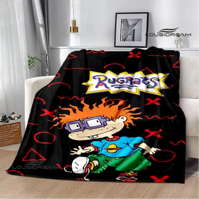 3D Cartoon R-rugrats Blankets Picnic blanket blankets for beds Flange Warm blanket Home travel blanket bed linings birthday gift