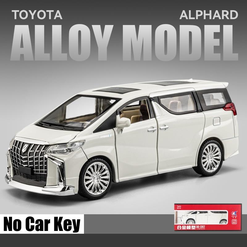 

1/24 TOYOTA Alphard MPV Van Diecast Toy Car Model Vehicle Miniature Pull Back Sound & Light Doors Openable Collection Gift Boy