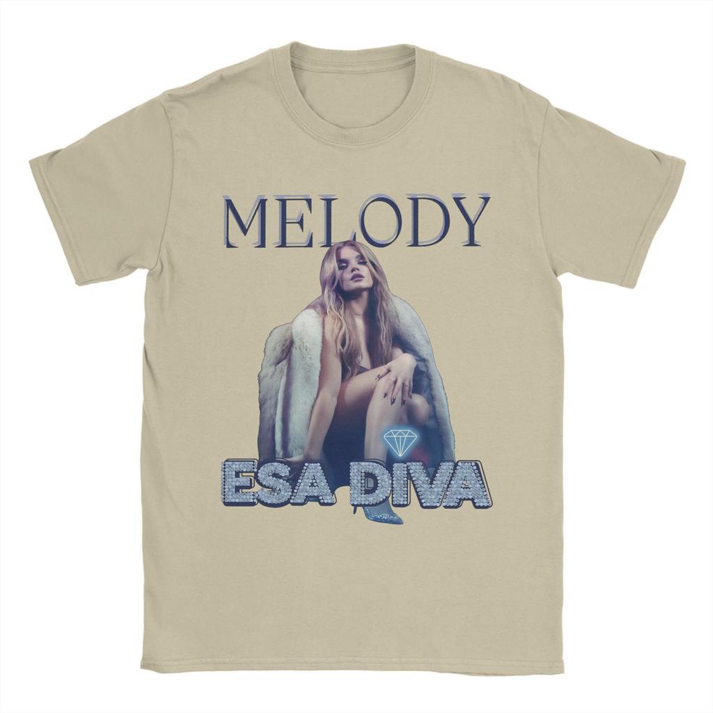 Melody That Diva Eurovisions 2025 Merch Men Women T Shirt 100% Cotton Tee Graphic Printed  Tops T-shirt
