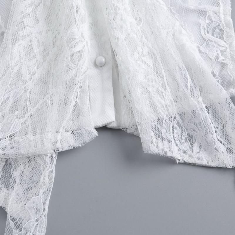 Lace Flower False Collar For Women Sheer Detachable Ruffle Collar Neck Decorative Accessory for Formal Occasion Outfit